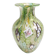 Millefiori Green Murano Glass Vase with Murrines and Gold Leaf, Italy