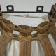 2 appliques danoises en placage de bois et tissu, années 1970