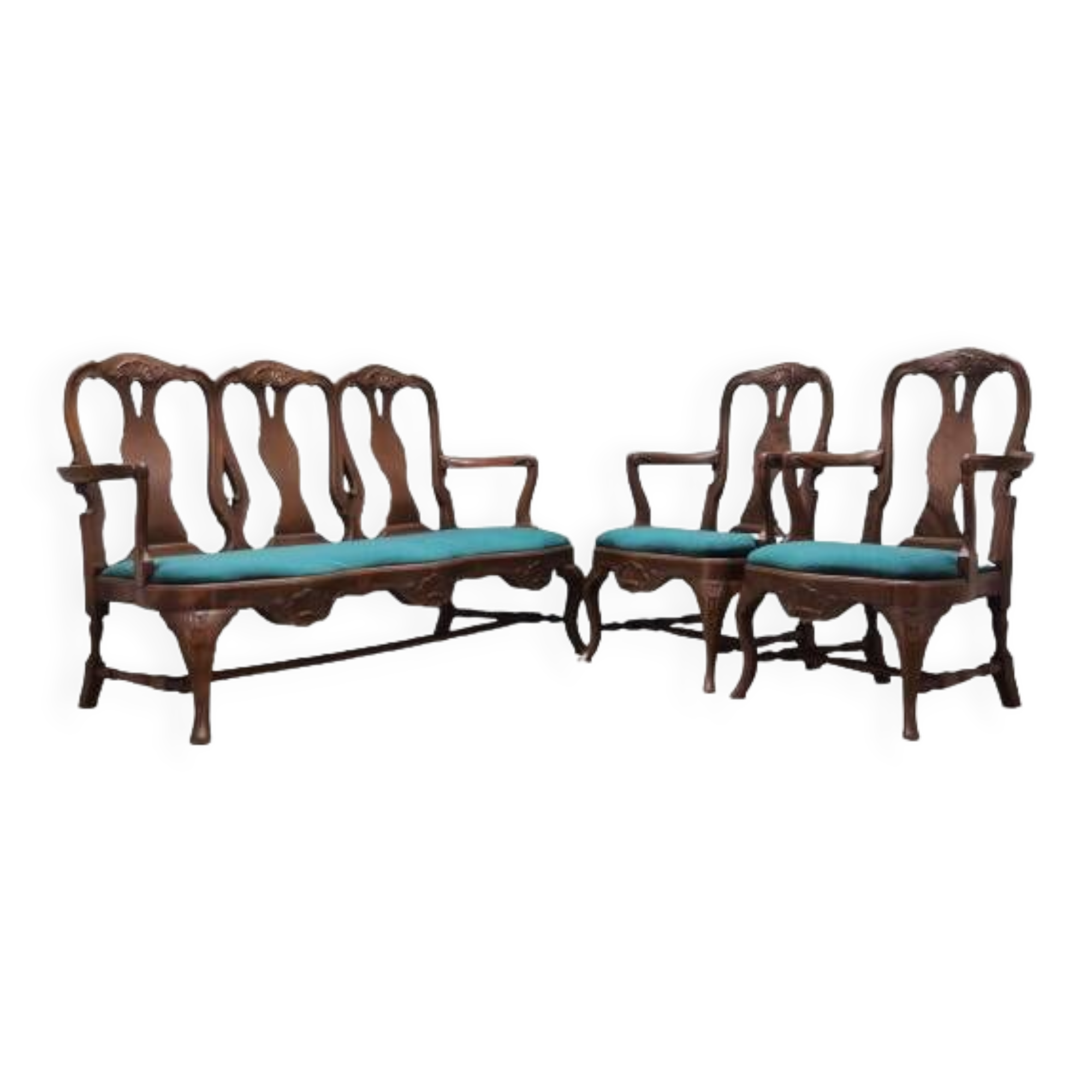 Living room set, style: Chippendale, 1970s, production: Denmark