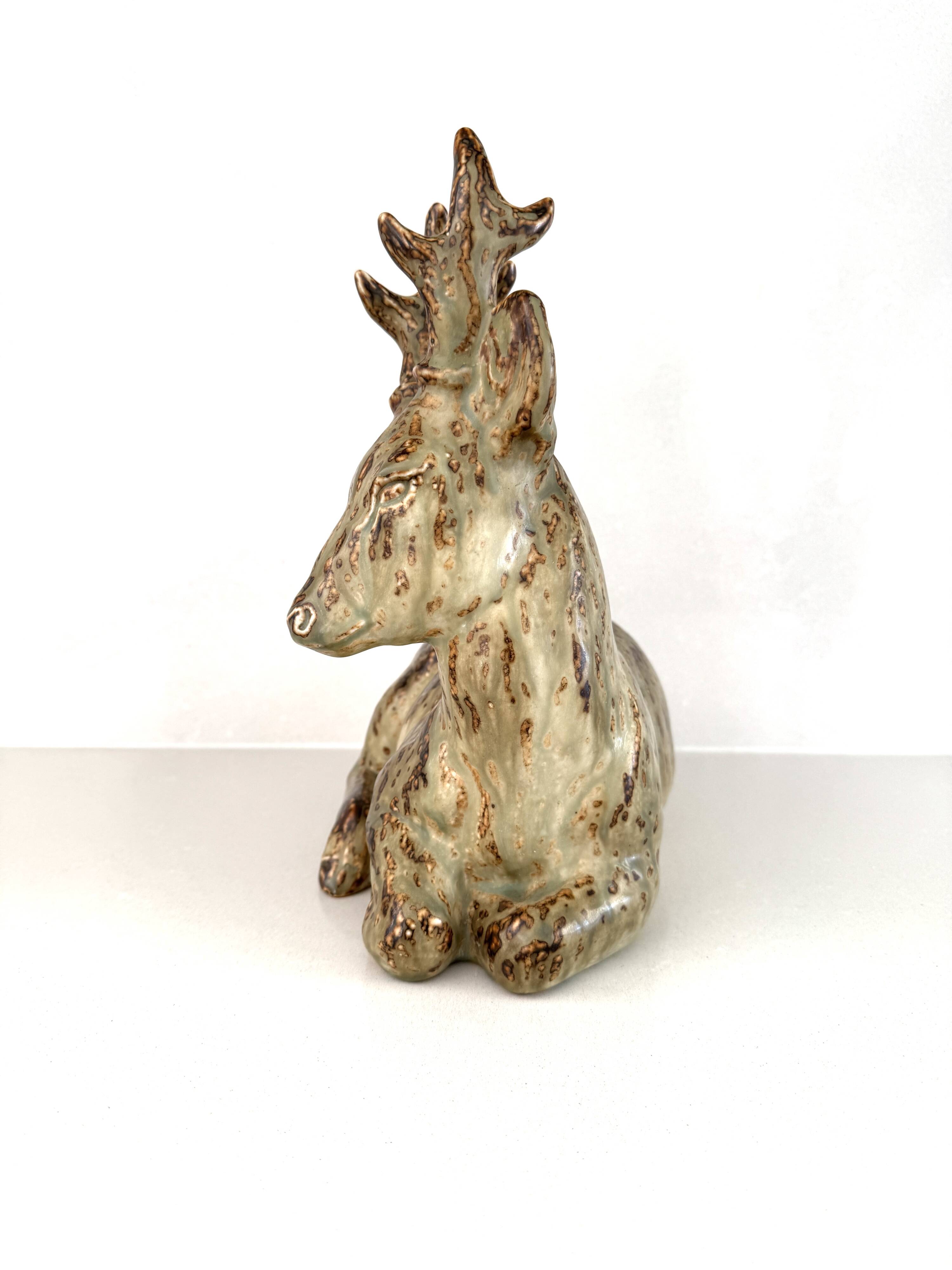 Knud Kjhn, Cerf, prod. Royal Copenhagen, 1940s