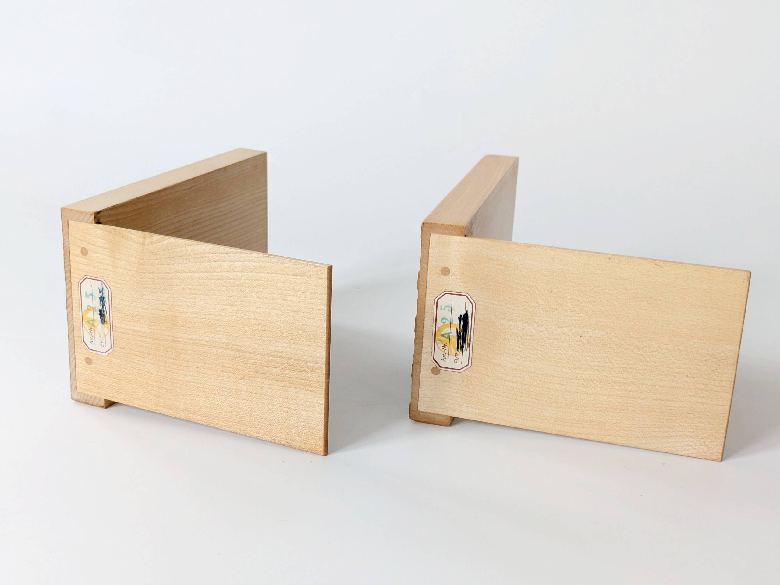 Pair of wooden bookends, Bauhaus style, 1950s