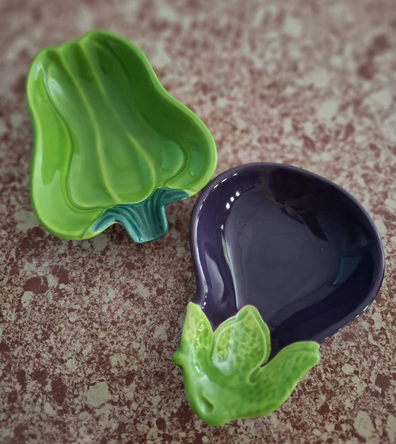 Duo of firm vegetable ceramic bowls