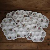 11 Oyster/shellfish plates, "Réverbère" model Ket G Lunéville