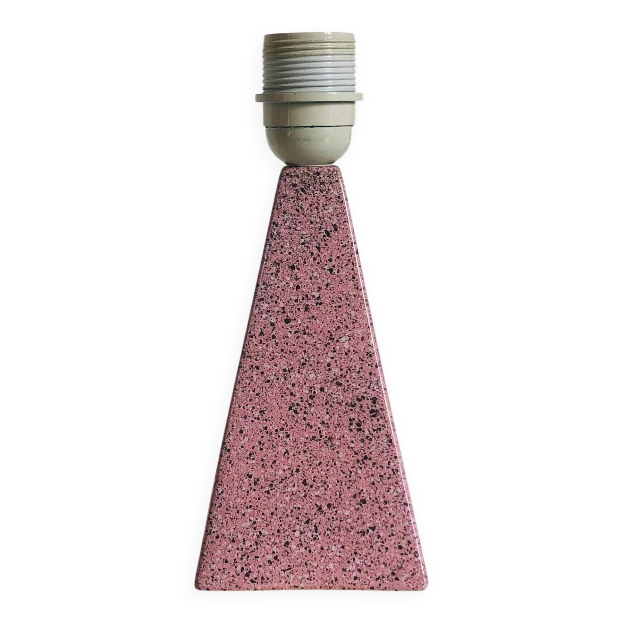 Brussels porcelain lamp with a pink terrazzo effect