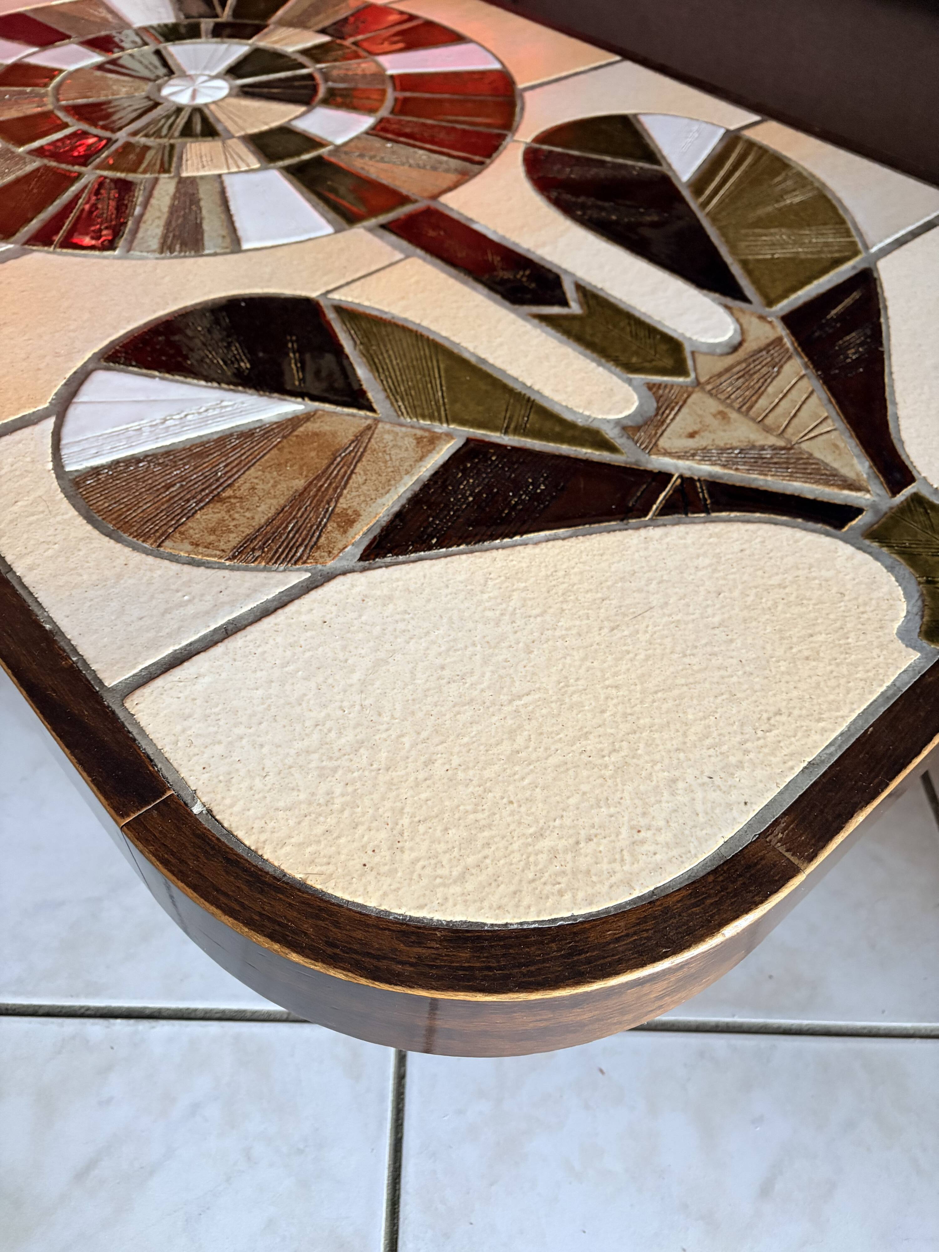 Table basse Modèle Shogun Fleur Valauris - Roger Capron