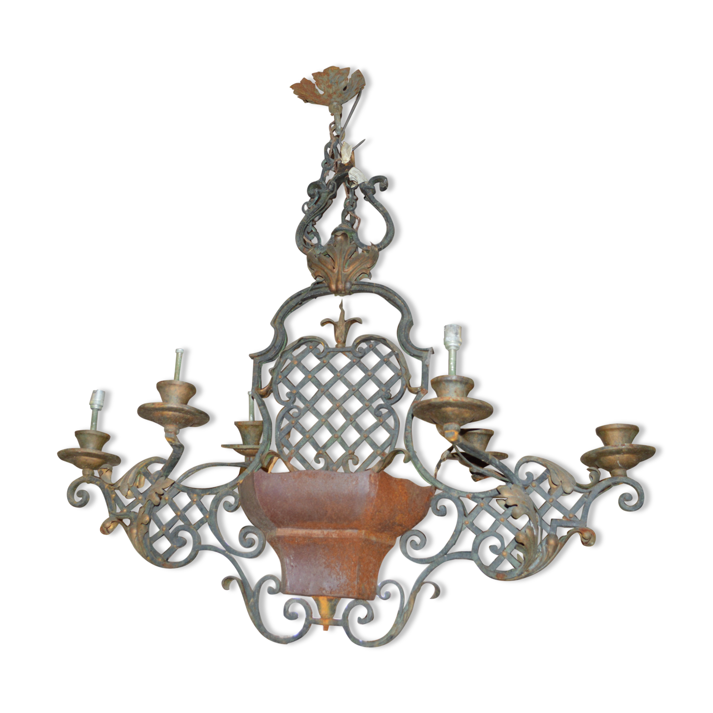 Wrought iron chandelier