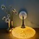 Antique wall lamp with yellow Clichy glass shade