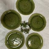 Set of 5 Choisy le Roi 19th century majoline plates