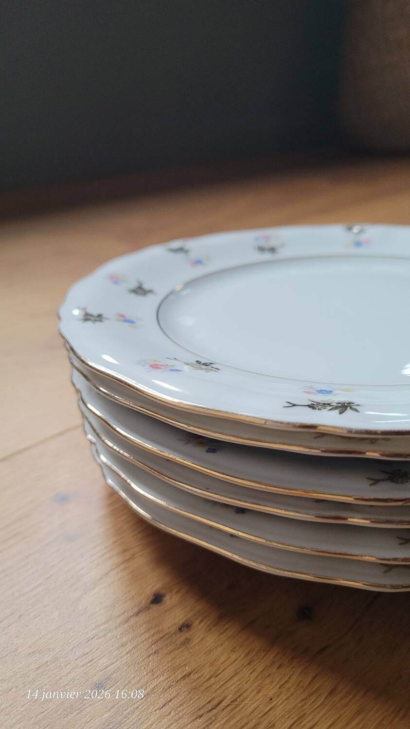 6 antique dessert plates from Bavaria