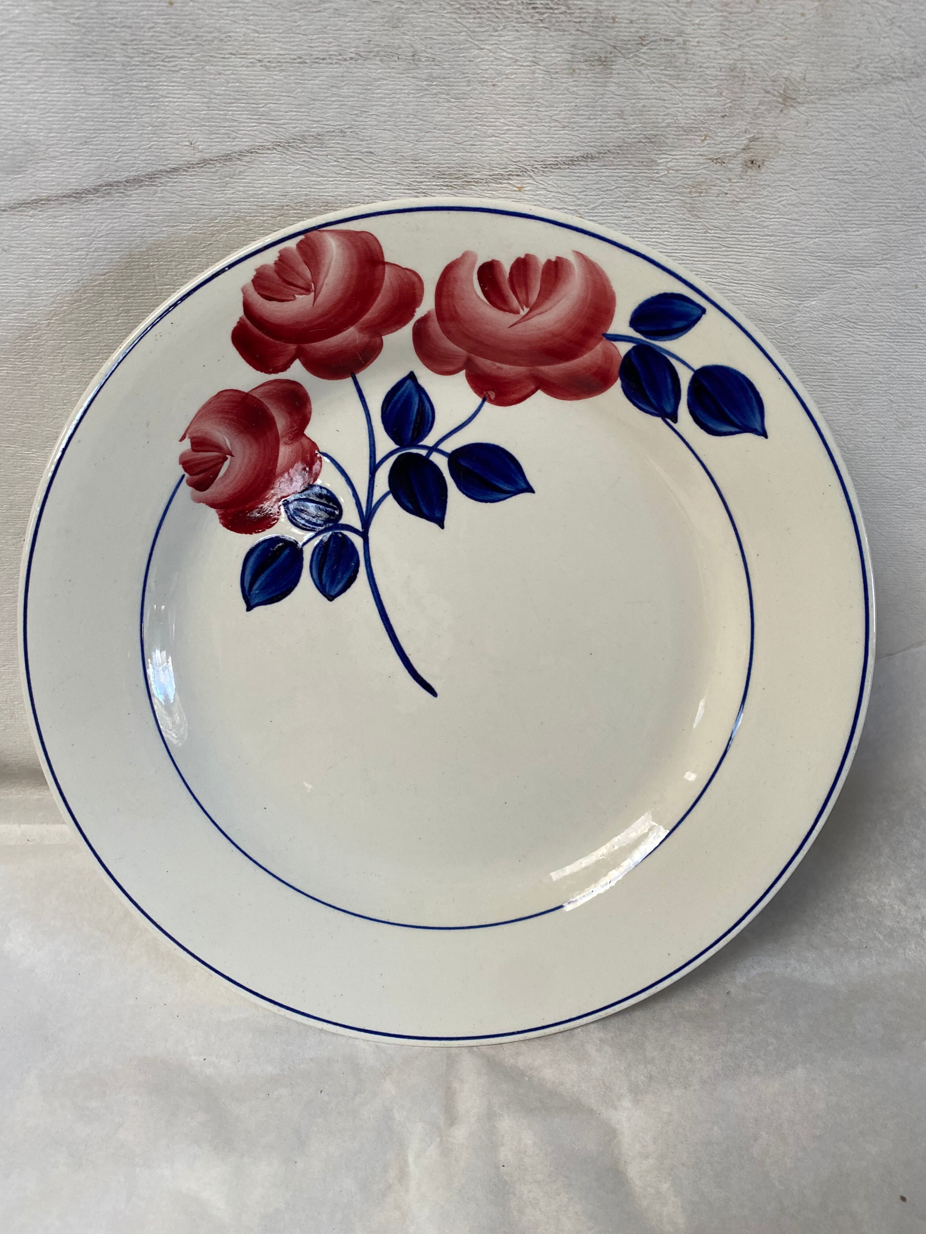 Vintage cake dish HBCM Rose red