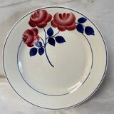 Plat à gâteaux vintage HBCM Rose rouge