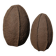 Duo sculpture art design egg planet ceramic black stoneware chamotte signé