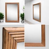 1940 beveled mirror solid raw oak 74x104