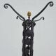 Large Art Deco Red Stained Glass Floor Lamp