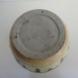 Enamelled sandstone vase