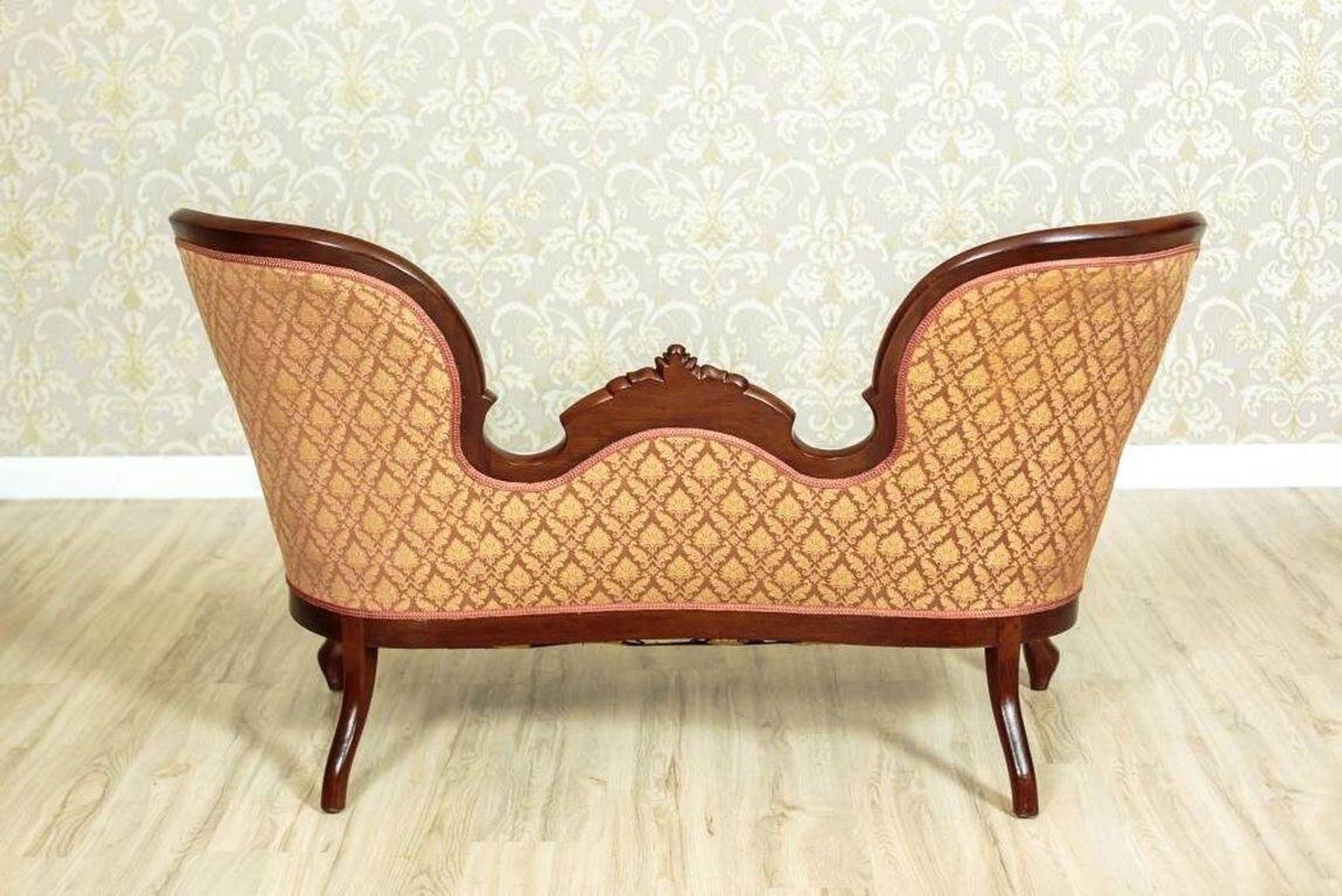 Sofa en noyer vintage, 1880