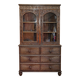 19th-century Anglo-Indian colonial hardwood library on a chest of drawers.