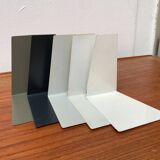 Mid-century German colourful minimalist metal bookends by Soennecken, 1960s, set of 16.