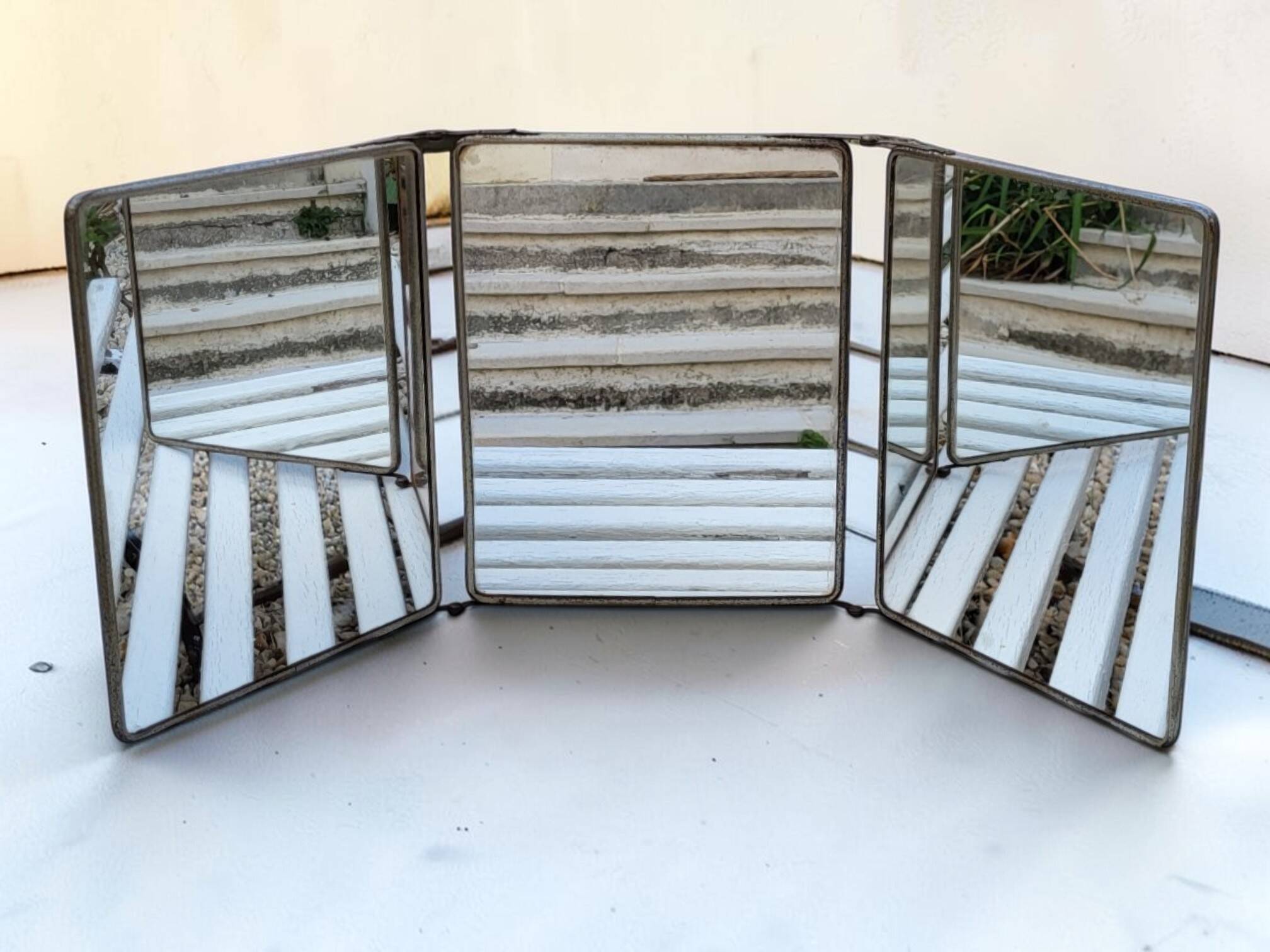Triptych barber mirror 1950
