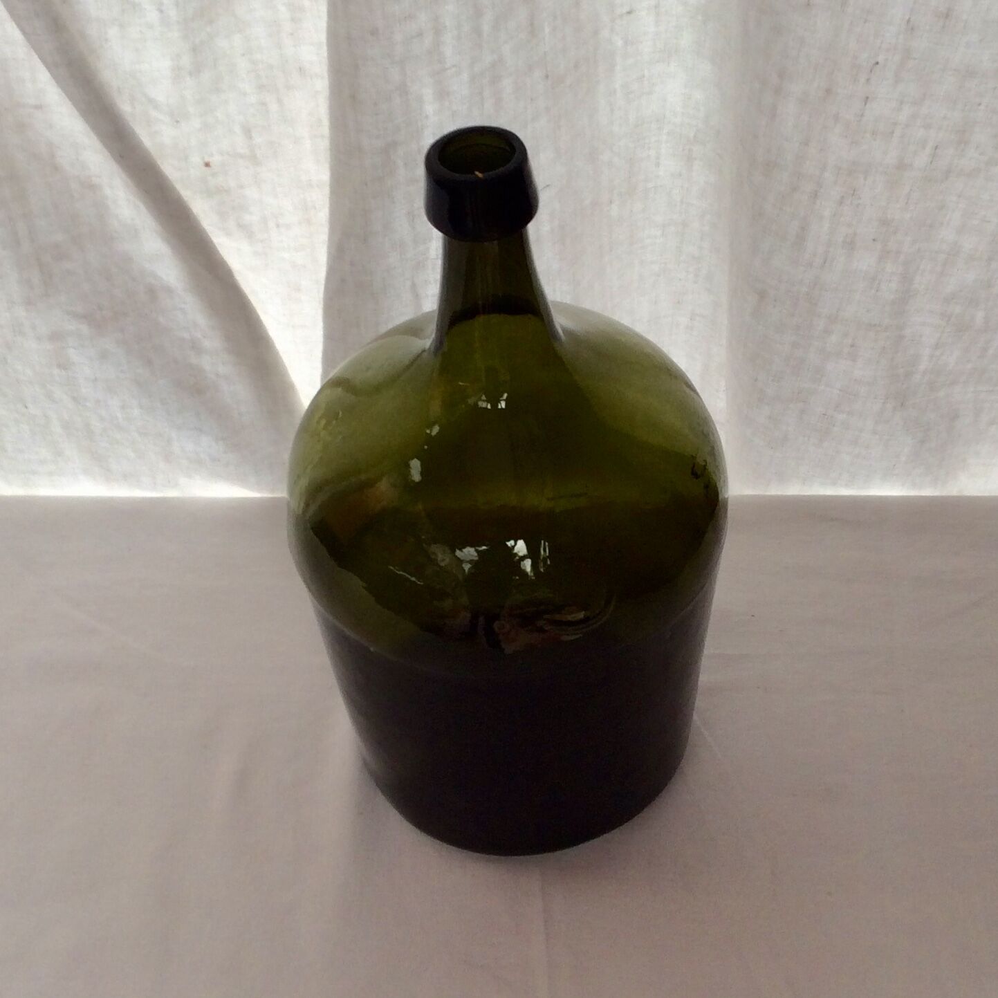 Glass bottle dark green color 5 liters