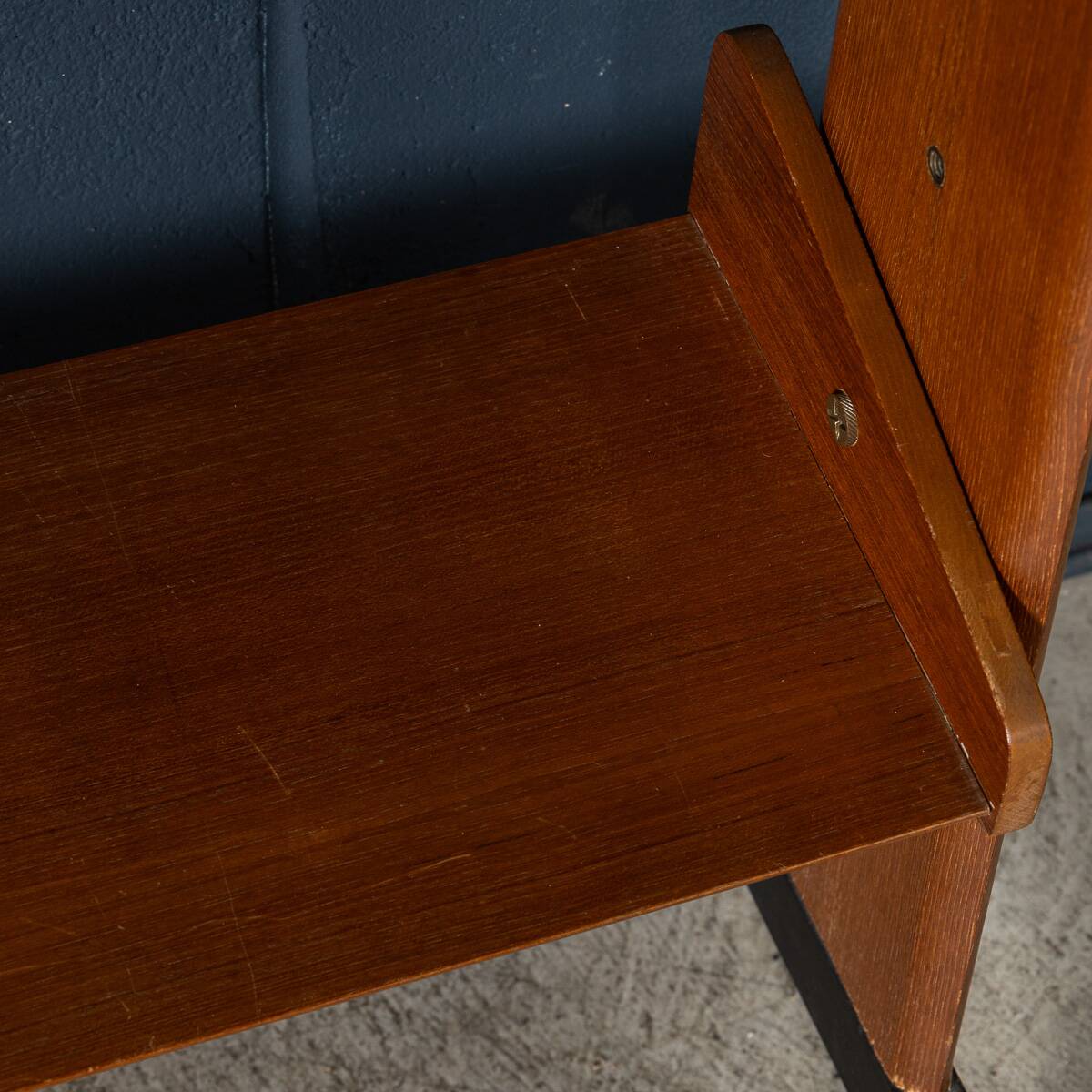 Vintage 20thc italian modular teak wall cabinet c.1960