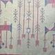 Vintage kilim rug, wool and cotton, folk art style, Poland, 1970s