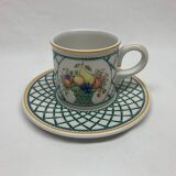 Coffee cup and saucer Villeroy & Boch wicker flower pattern