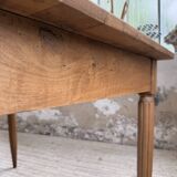 1950s walnut bistro farmhouse table