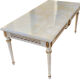 Table basse Louis XVI avec plateau marbre blanc