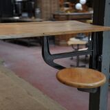 Fonte odesk and seamstress wall solid oak with removable seat 1930