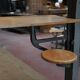 Fonte odesk and seamstress wall solid oak with removable seat 1930