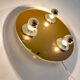 Vintage Pop Art Space Age Bronze mirrored Wall Lamp, Eglo, Germany, 1980s