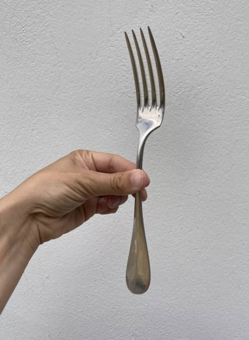 6 Christofle forks in silver metal Christofle model Fidélio Baguette