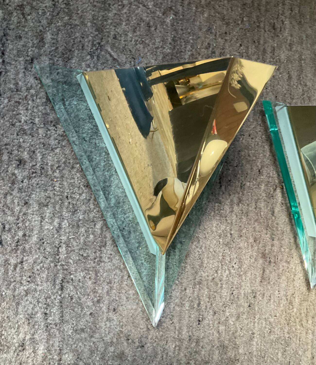 Pair of Hollywood Regency style wall lights