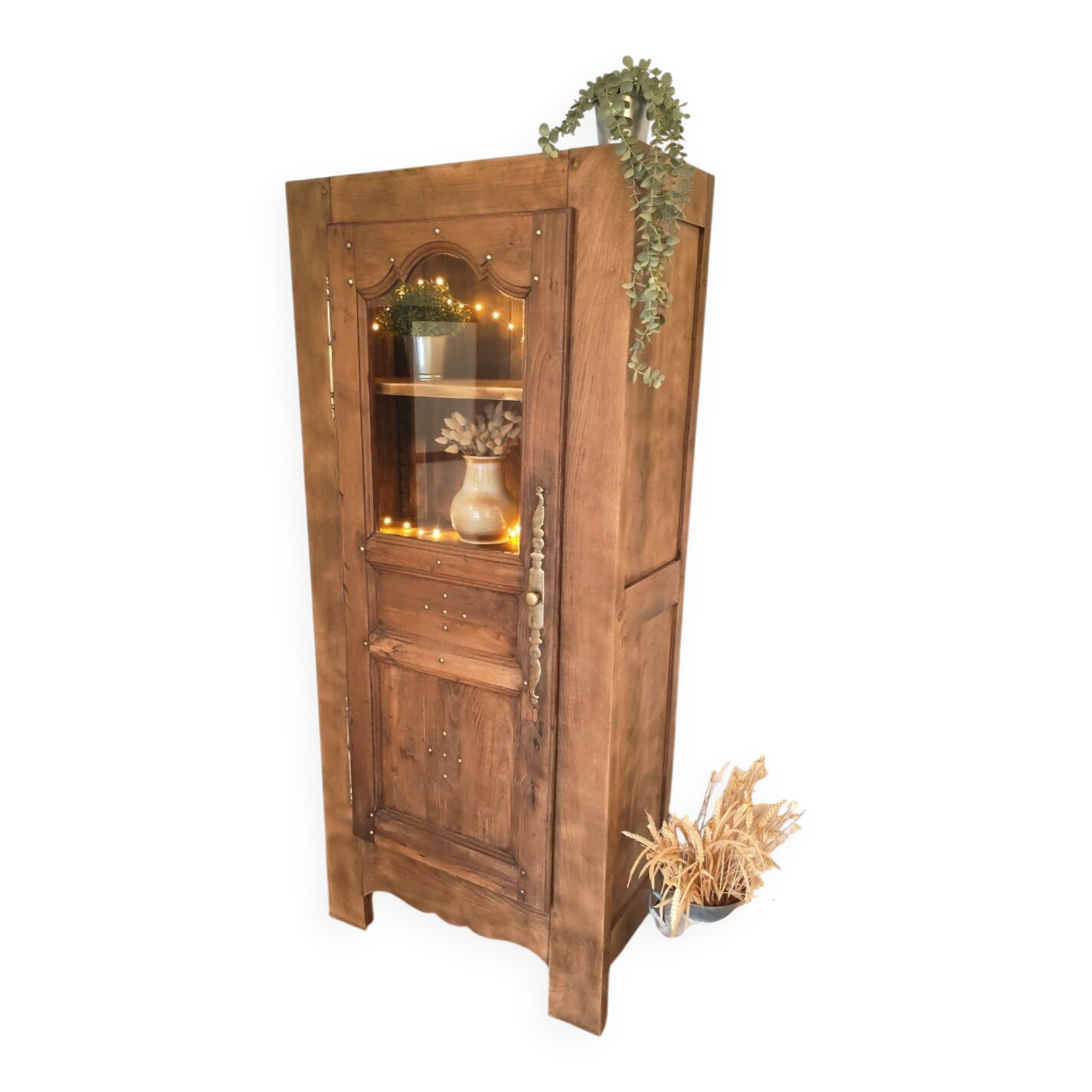 DELPHINE - Solid wood bonnetière wardrobe