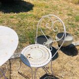 Table jardin avec 2 chaises bistro