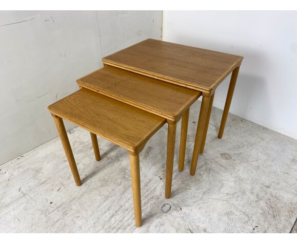 Danish Set Off Nesting Tables by E. W. Bach, 1960s, Set of 3