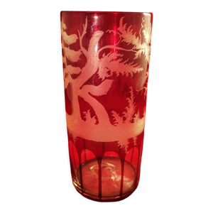 vase en cristal de Bohème