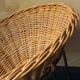 Pair of mid century bamboo and iron pod chairs, 1960s