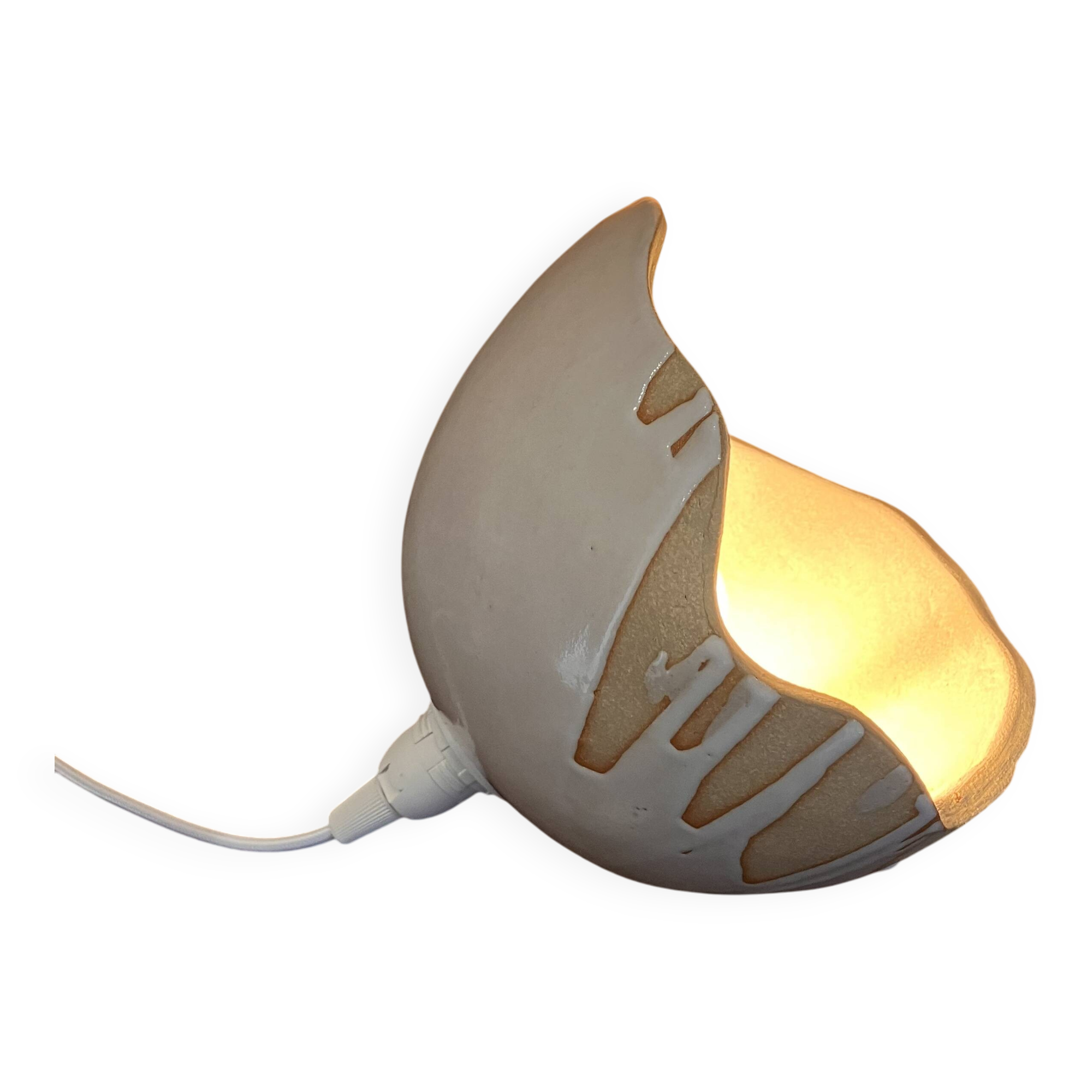 Organic portable lamp in ceramic