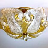 Murano glass effect flush mount light
