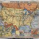 Vintage school map united states n°33 editions hatier by m.peyre