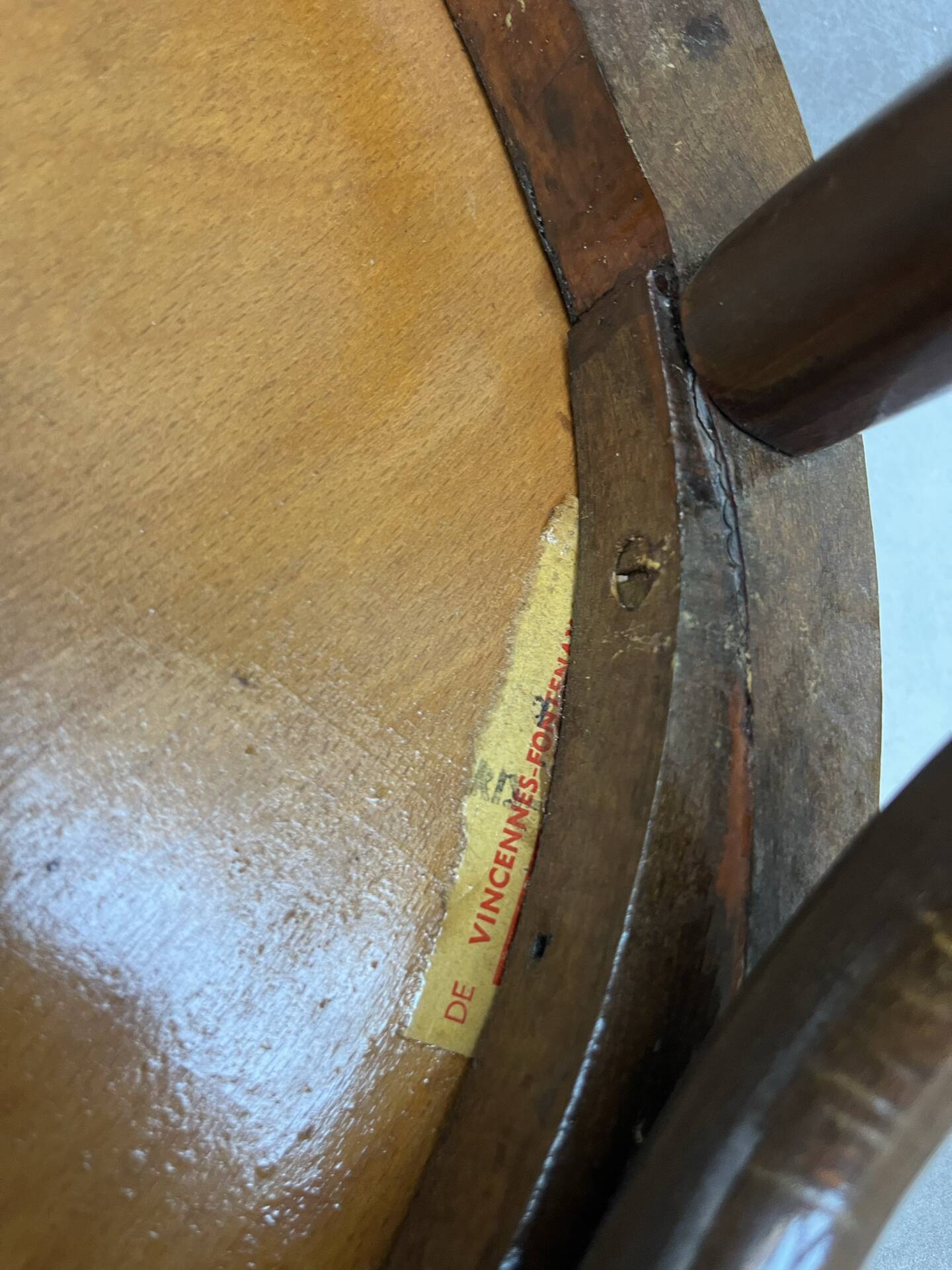 Tabouret haut de bar 1900 bois courbé« Marguerites »