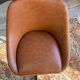Vintage swivel office chair in cognac faux leather – 1970s