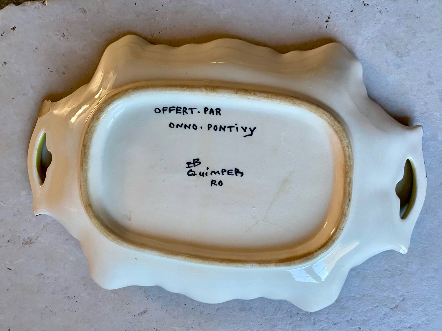 Collection Plate HB Quimper - "Maison Onno Pontivy" Edition - Painted
