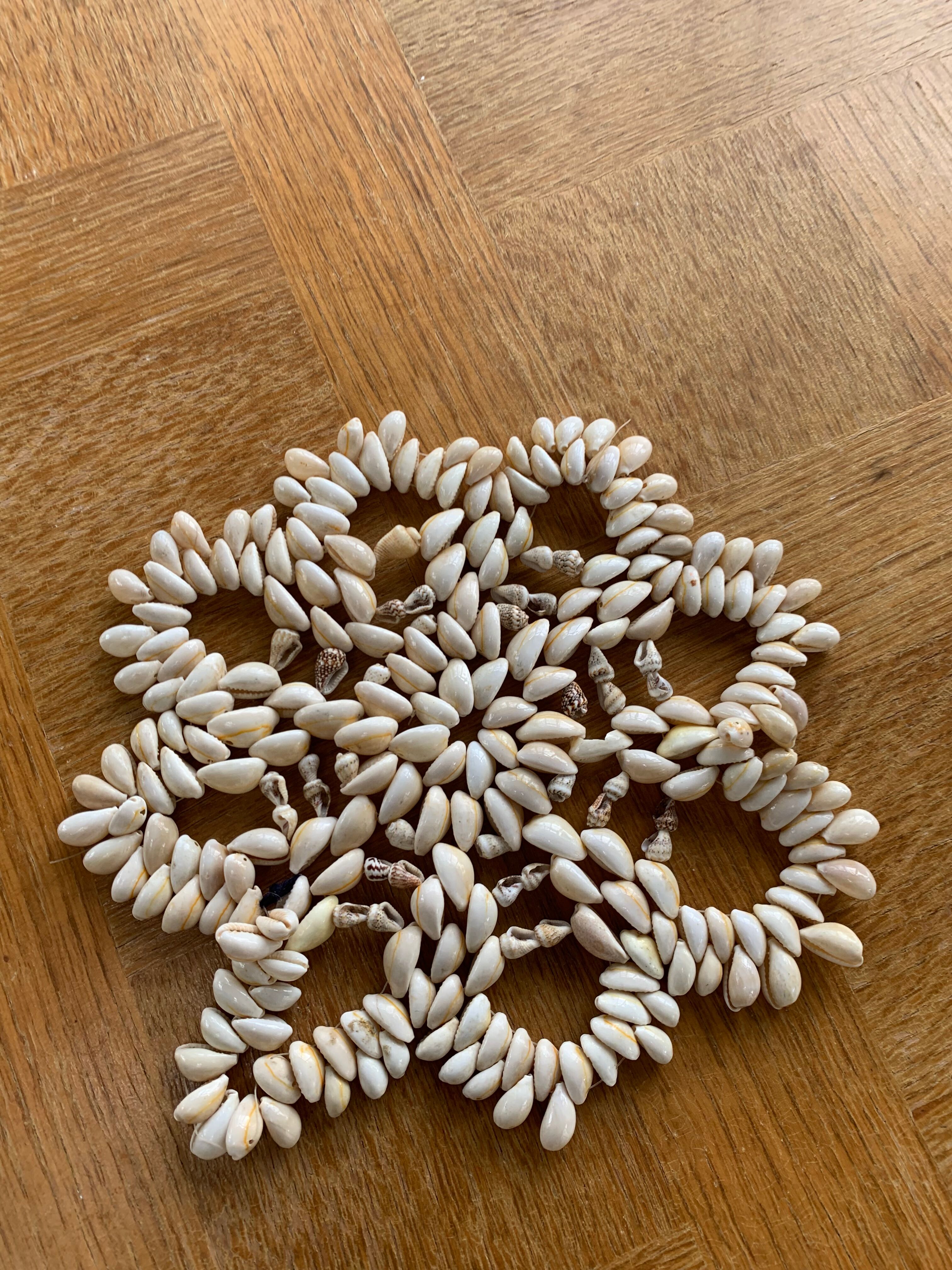 Vintage shell underside floral pattern