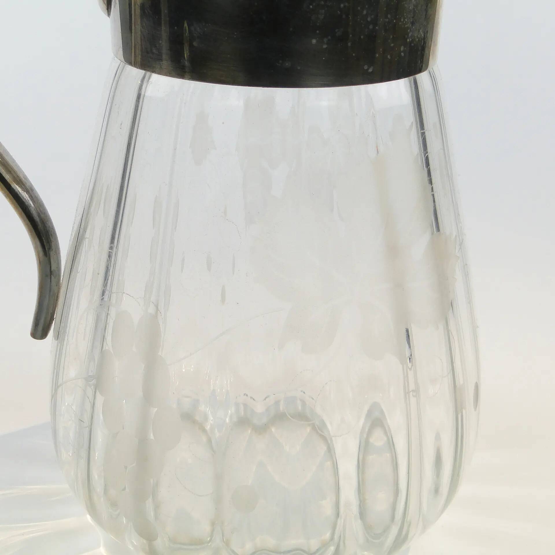 Art Deco wine jug, glass, Germany, 1920s