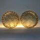 2 snail wall lamps amber glass by Helena Tynell 1960