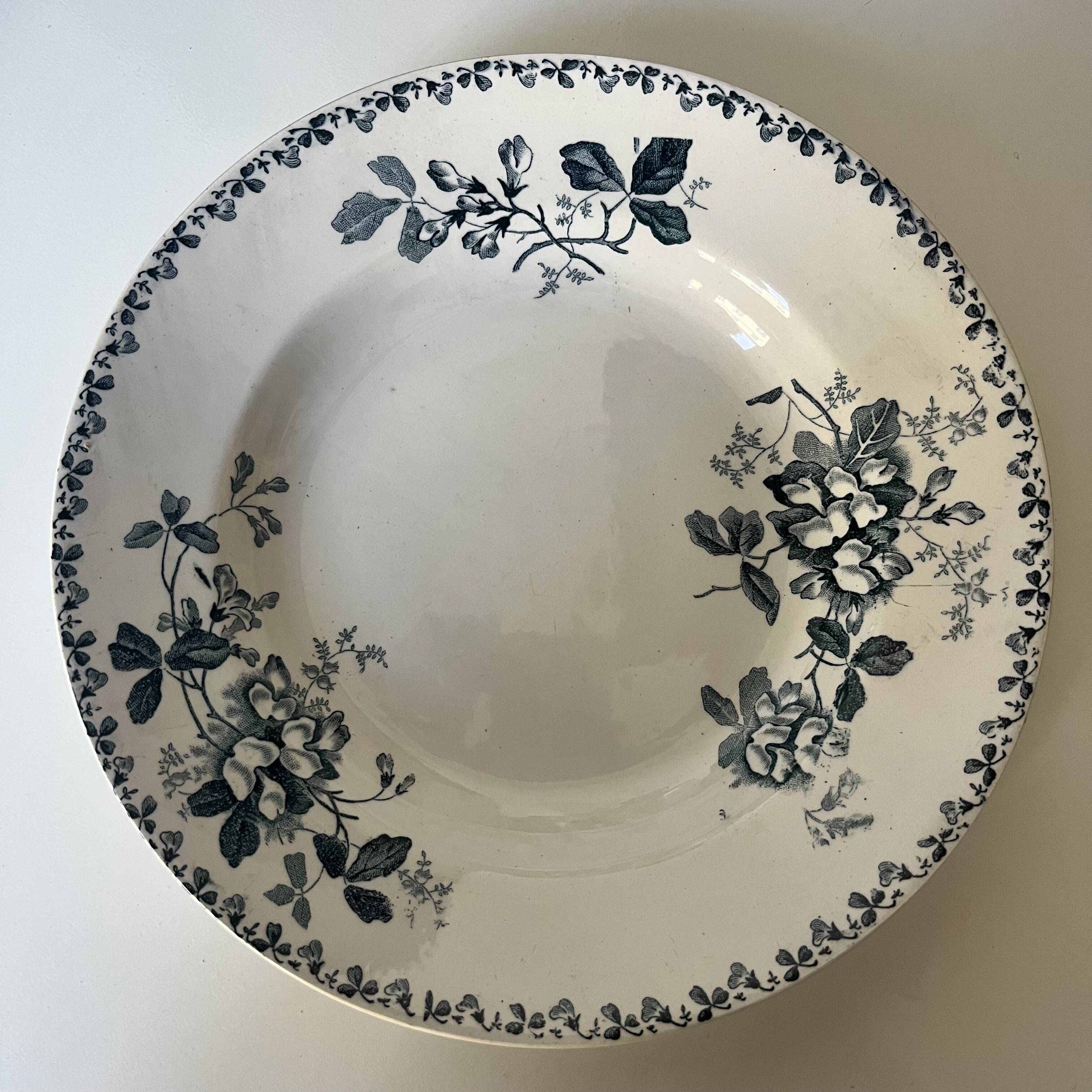 6 deep plates - Ironstone, Acacia service