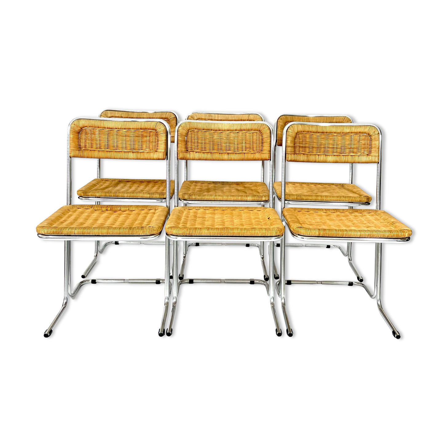 Bauhaus rattan chairs circa 1970
